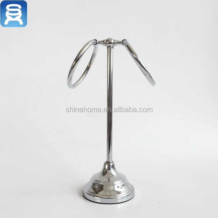 Лидер продаж, аксессуар для ванной комнаты, металлическая настольная вешалка для полотенец для отеля, хромированный/сатиновый никель/розовое золото