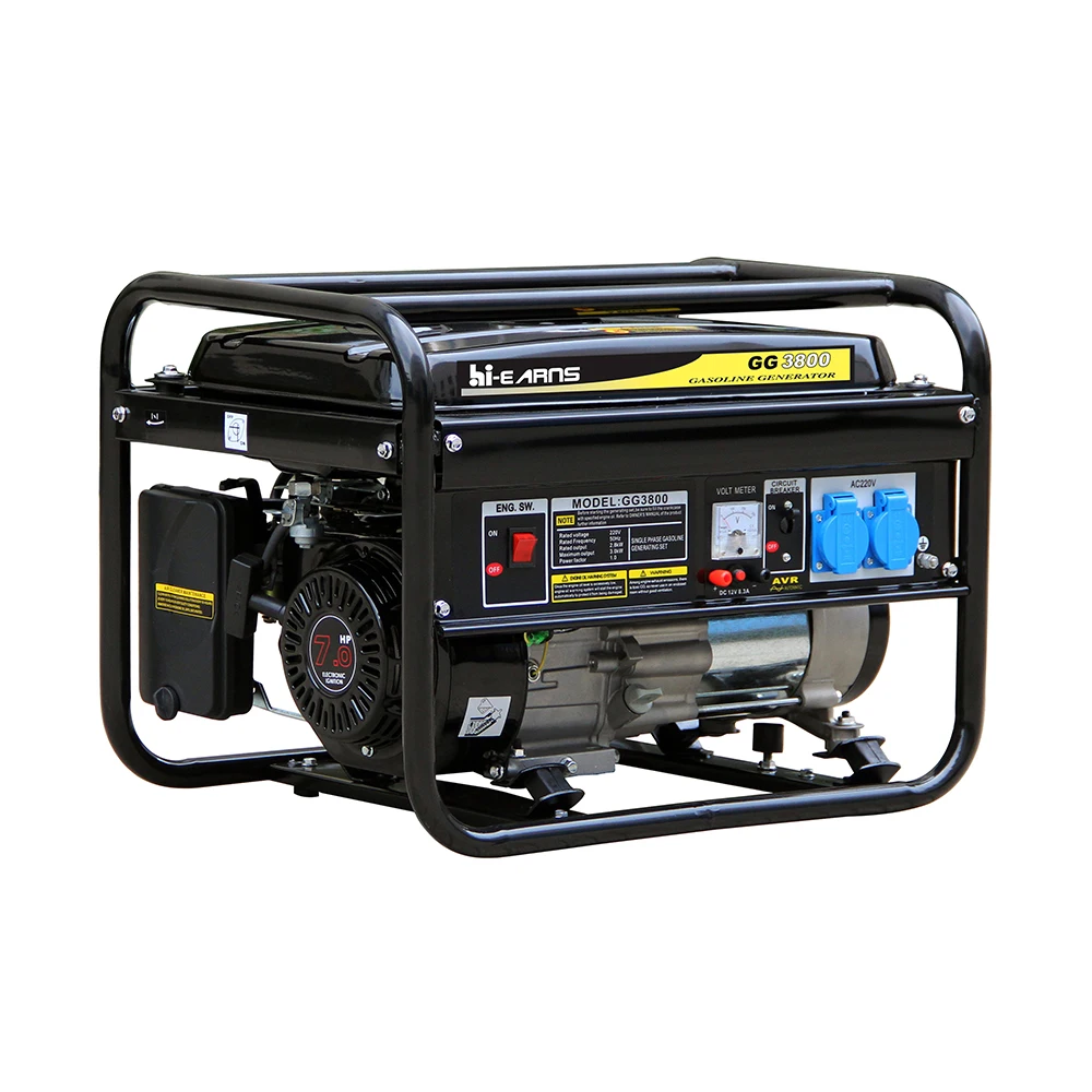 3KVA manual start air cooled petrol generator with british socket