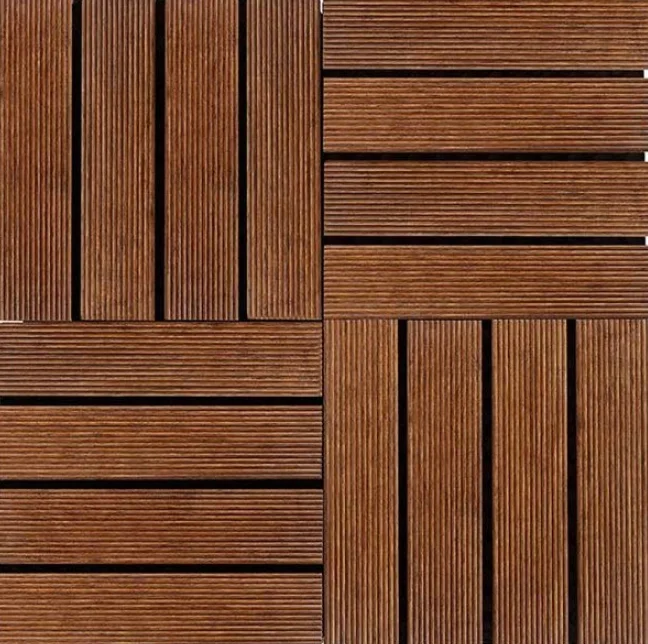 Exterior Bamboo Decking / Carbonized Outdoor Bamboo Deck Flooring