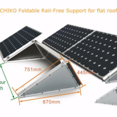 Aluminum Solar Panel Mount Structure, solar ballast roof mount on Flat Roof