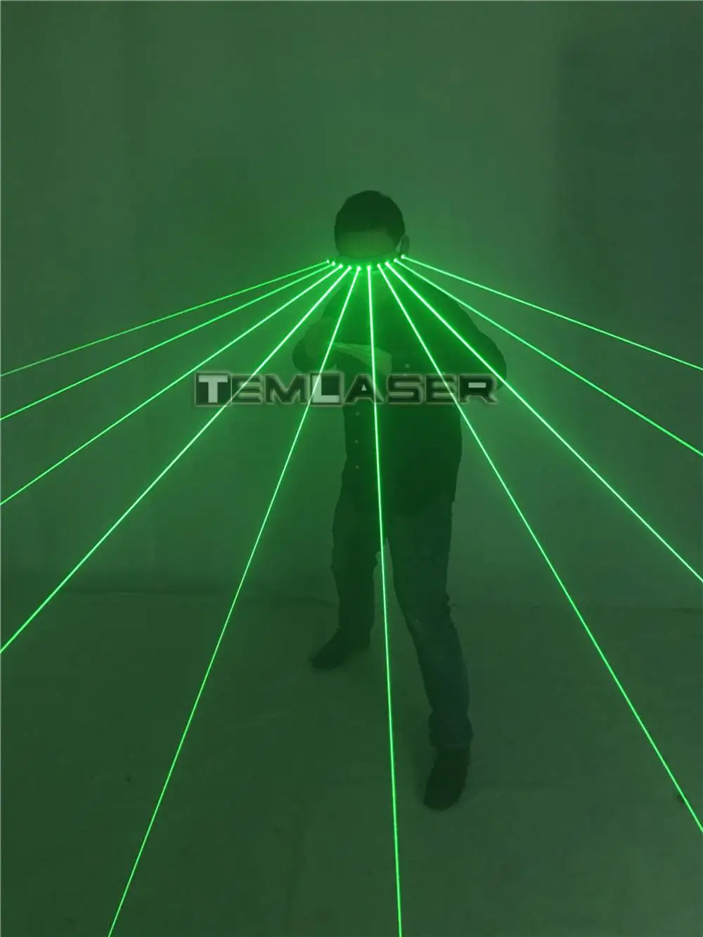 532nm Green Laser Glasses For Pub Club DJ Shows With 10Pcs Green Laser LED Stage Glasses