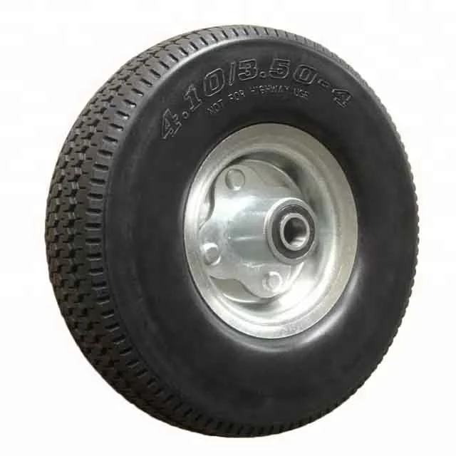 
4.10/3.50-4 China Manufacturer PU Foam Wheel Barrow Airless Tire For Sale 