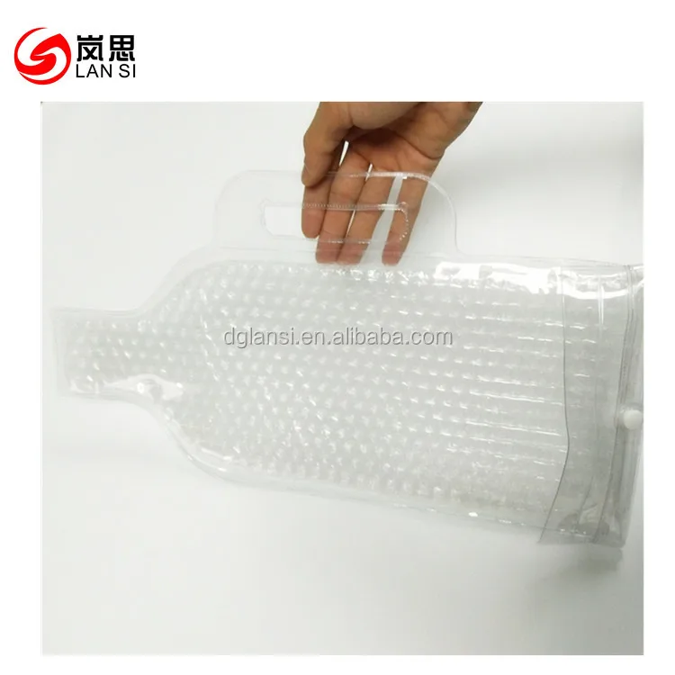 Reusable Wine Bottle Travel Protector - Bags with Double Air Bubble Cushion Inner Skin and Leak Proof