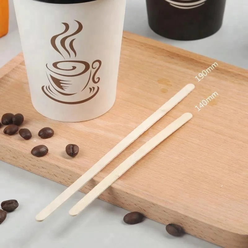 178mm disposable birch wood coffee stir sticks wooden stirrers drink stirrer