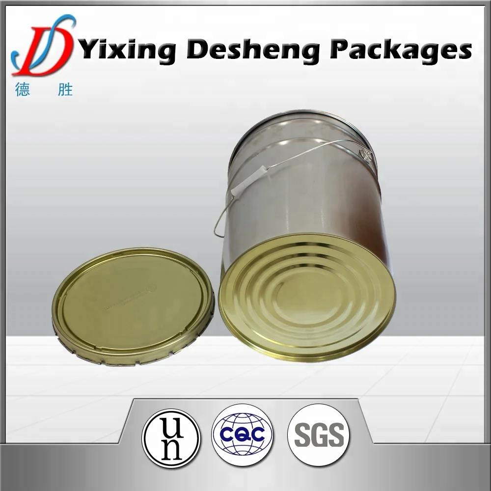 20L UN opening steel pail round tin bucket for paint ink chemical products with ring lock