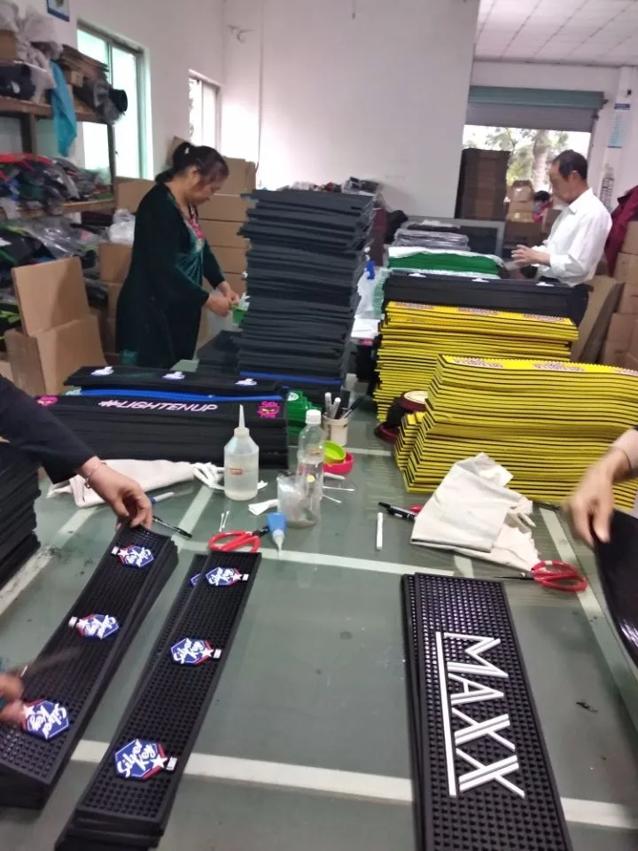 New Product Ideas 2024 Bar Accessories Bar Supplies Custom Shape/ LOGO/Size for Bar Mat , PVC Bar Mat Rubber beer mat