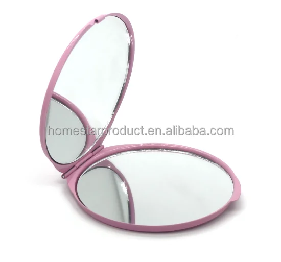 real leather custom made pocket mirrors /Promotional silver metal mirror for ladies
