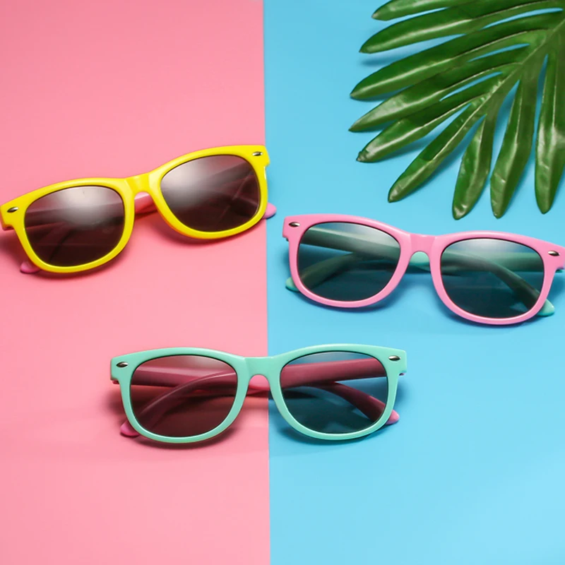 Fashion Children Sunglasses Boys Girls Kids Polarized Sun Glasses TR90 Silicone Safety Glasses Baby Eyewear UV400 Oculos