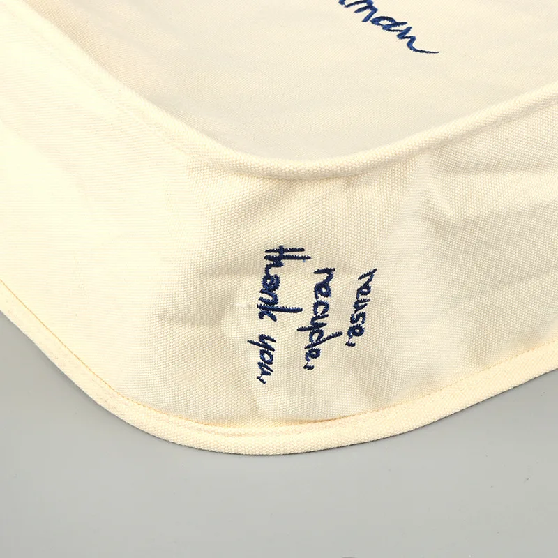 Wholesale customized large eco canvas tote organic cotton bag With inside pocket
