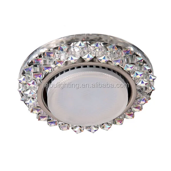 round 6w glued crystal house holder GX53 fixture led spotlight