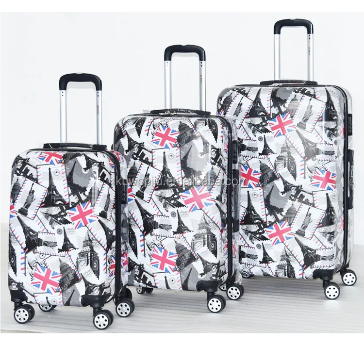 
paris eiffel tower Print abs pc luggage set 3pcs set spinner hardcase suitcase 