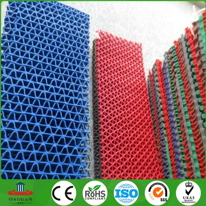 Large Plastic Green Vinyl Zigzag Front Door Mat