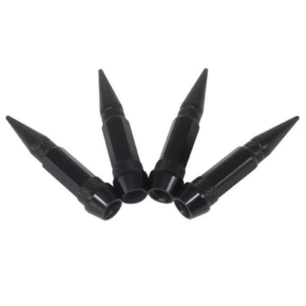 4 PCS Automobile Tire Universal Bullet Valve Cap Personalized Modified Pointed Valve Hexagonal Valve Cap