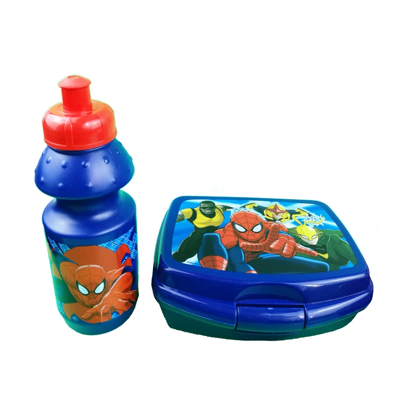 BPA free Kids Plastic Lunch Box Set With Sipper Bottle