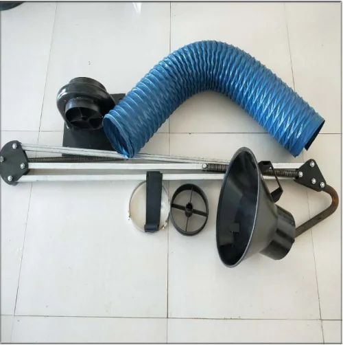 Wall Mounted Universal Suction Arm, fume extraction hood PVC tube diameter 200mm, length 4m