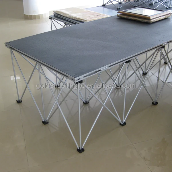 Light weight folding aluminum portable stage mobile stage