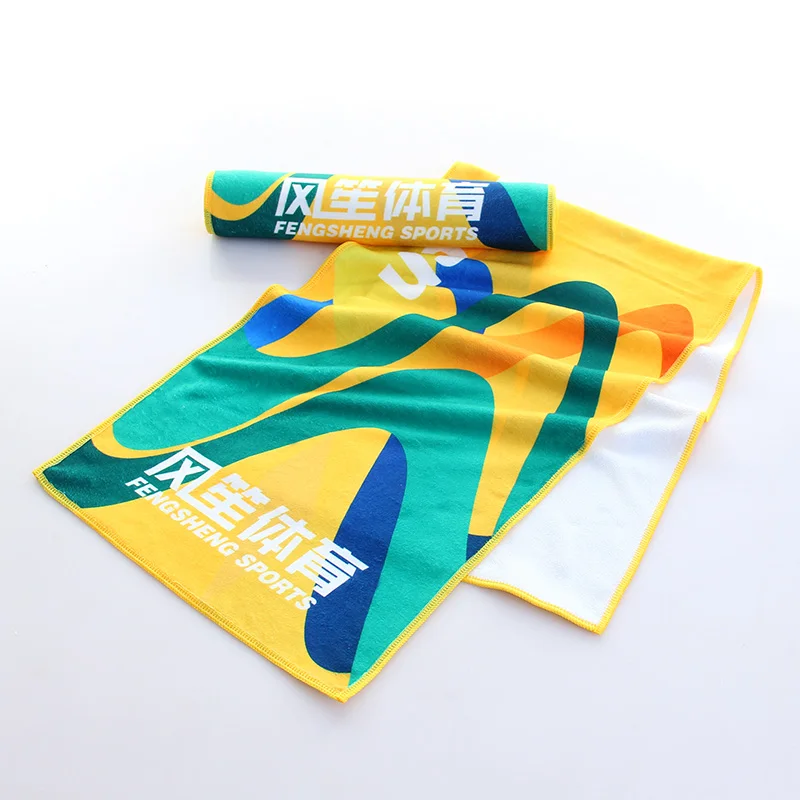 Microfiber High Water Absorbency Gym Towels Custom Print Sport Cooling Towel