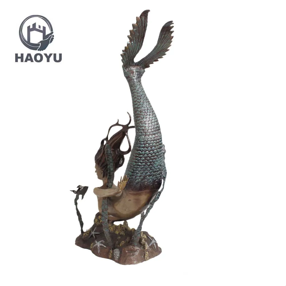 Garden decorative metal art antique bronze animal statues cast iron figures