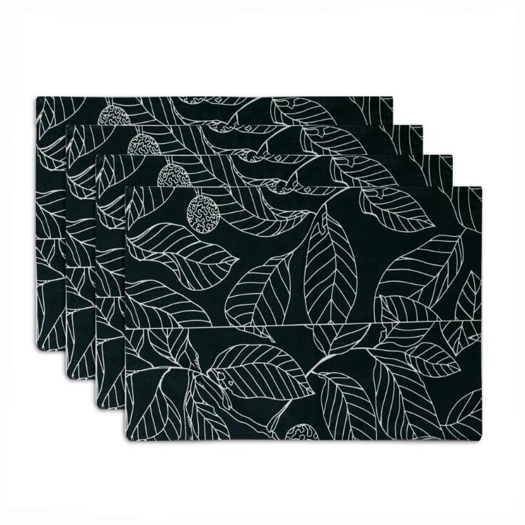 Cotton and linen Cloth Art Leaf Printed Heat Insulation Mat