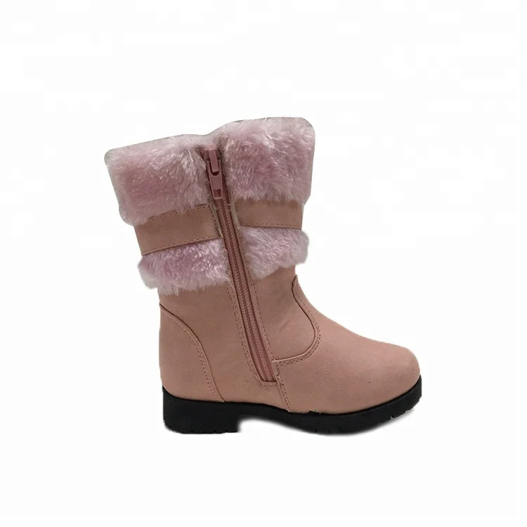 2021 New Design Fashion Winter Boots Girls Mid-Calf Warm Plush Shoes Wholesale Boots For Kids