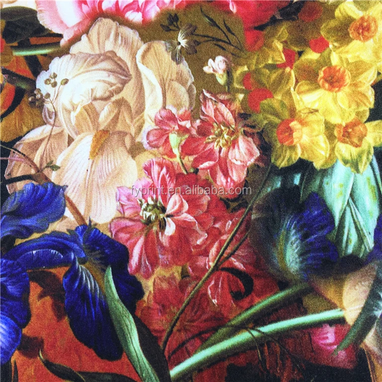 Цифровая Печать Атласная китайская шелковая ткань