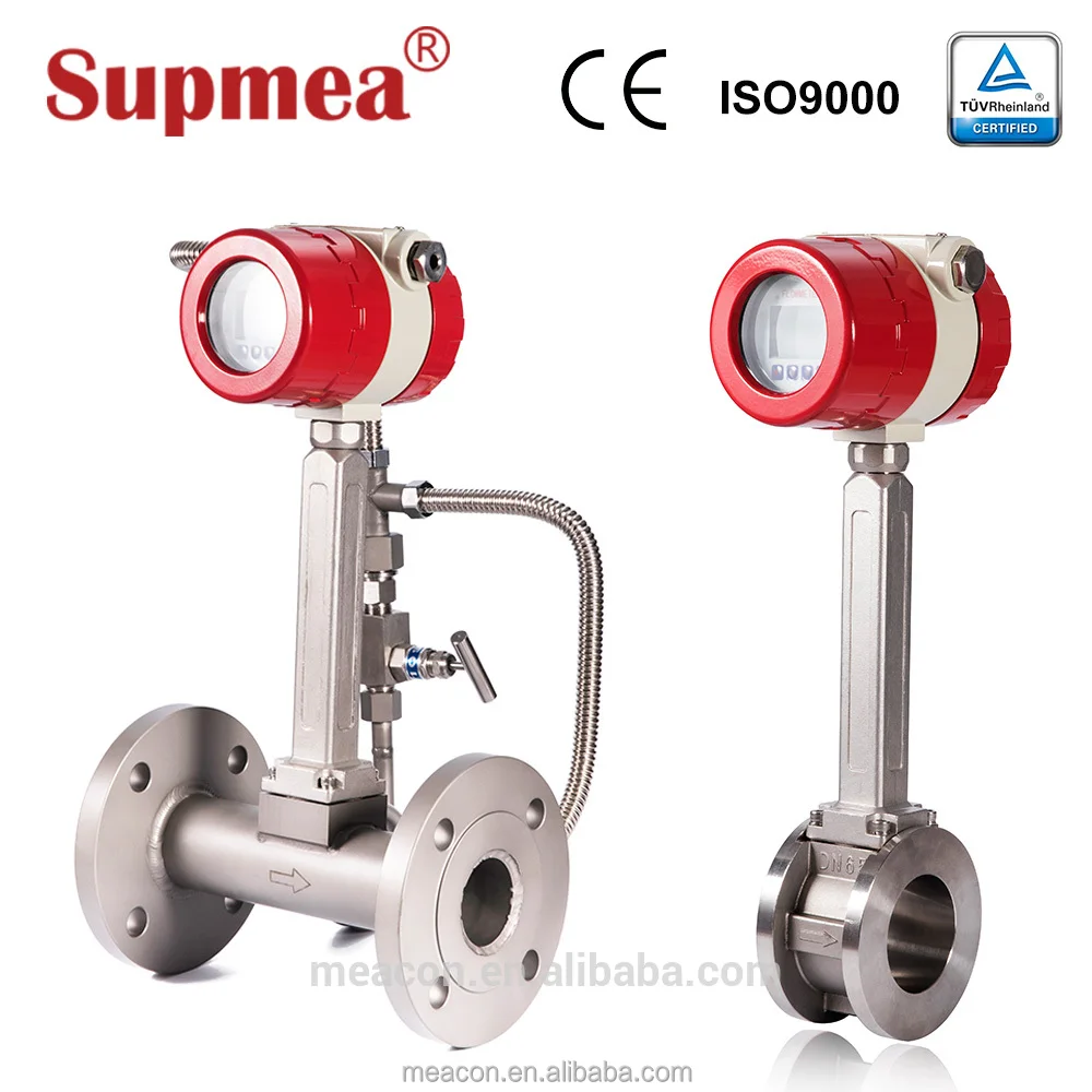 Цифровой дисплей 4-20mA выход паровой природного газа вихревой расходомер