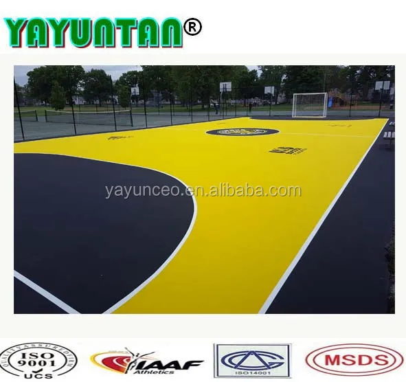 Cheap raw material futsal court flooring cost
