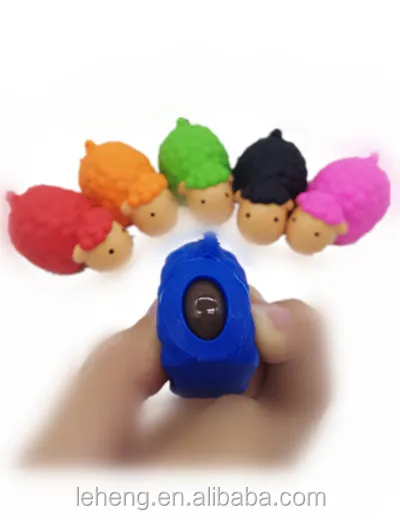 New arrival funny pooping sheep animal shape slime toys keychain