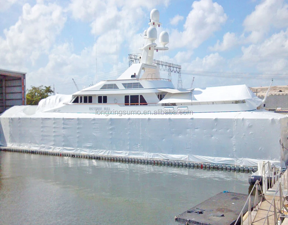 Белые полиэтиленовые термоусадочные пленки толщиной 9 и 10 мил для защиты лодок, сосудов, оборудования, зданий, лесов