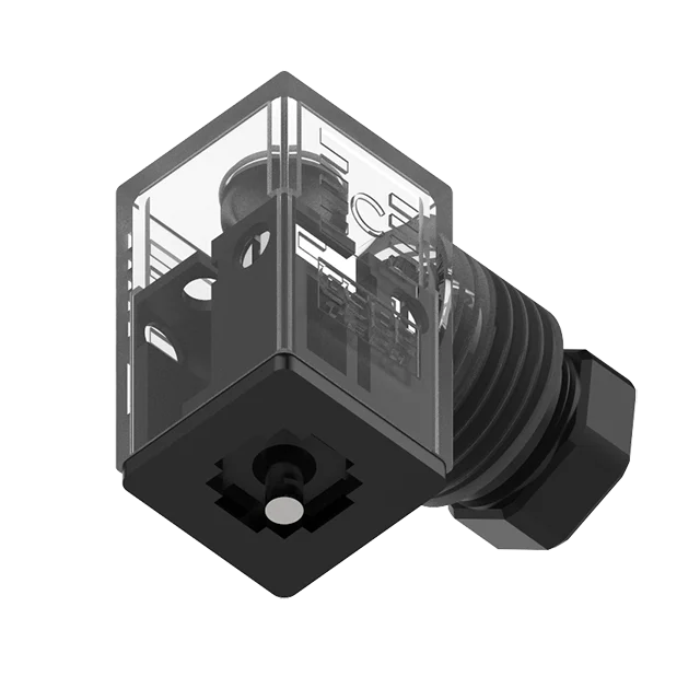 Waterproof IP67 24V C type field wirable valve connector in PG7 cable gland