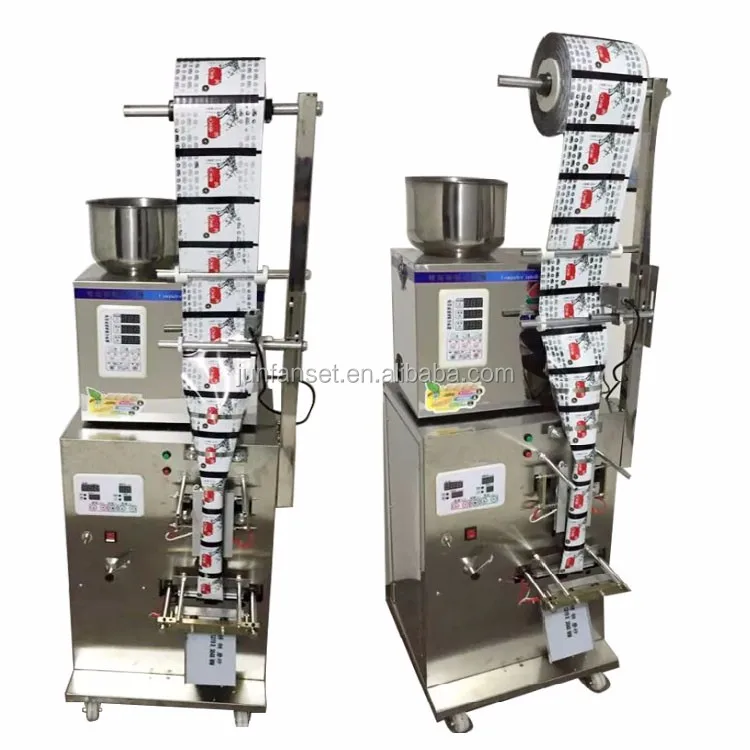 2-100g Automatic particle powder Bags Weighing Filling Machine with Bag sealer