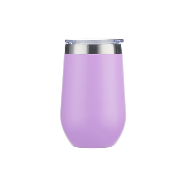 Reusable glass wine glasses stemless stainless steel thermal mugs OEM