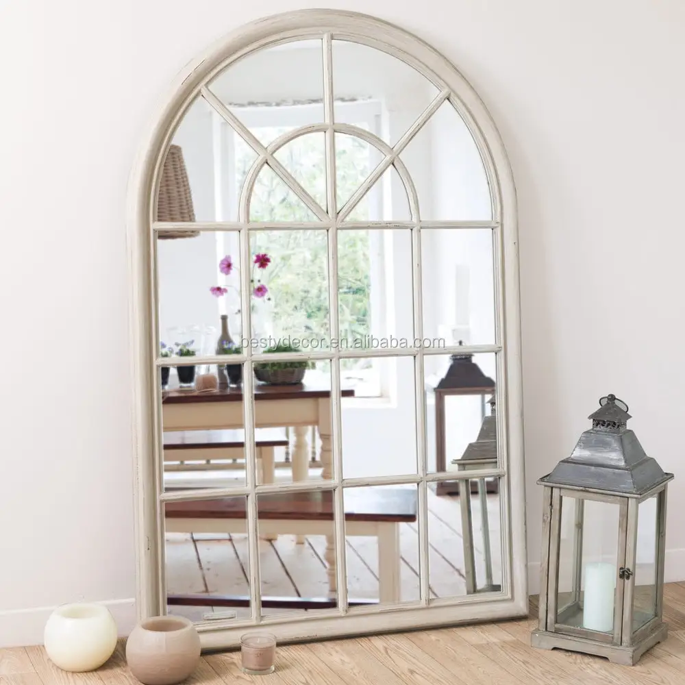large arch decorative china  mirror window frame  vintage