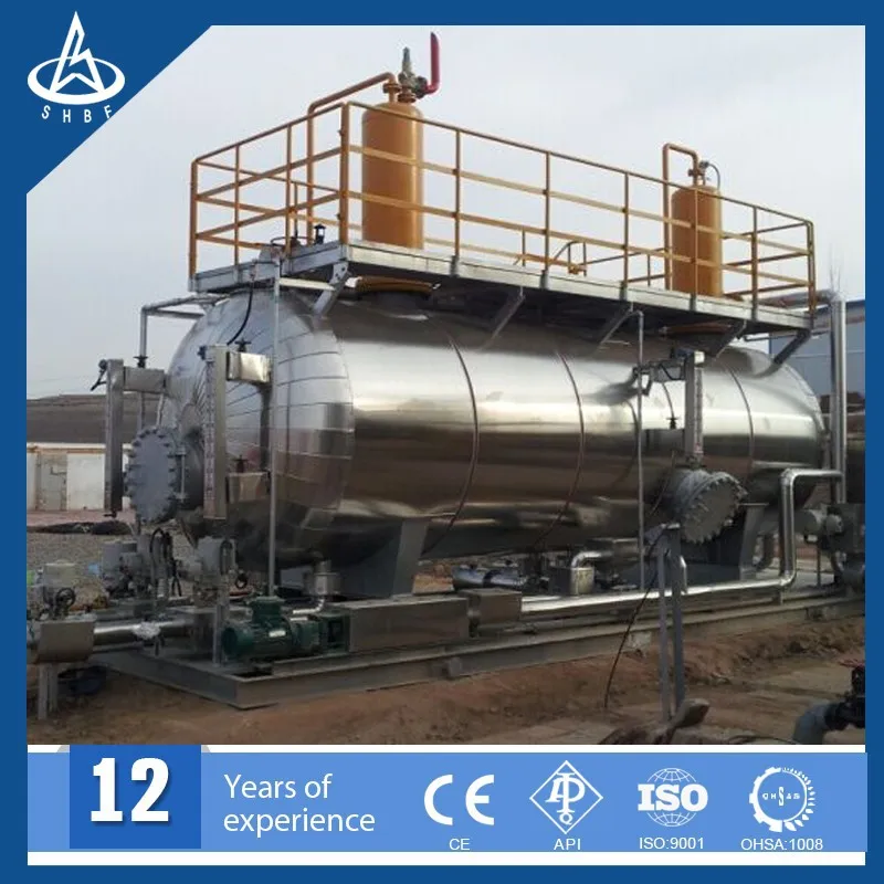 stainless steel skid mounted oil gas water 3 phase separator cyclone separator