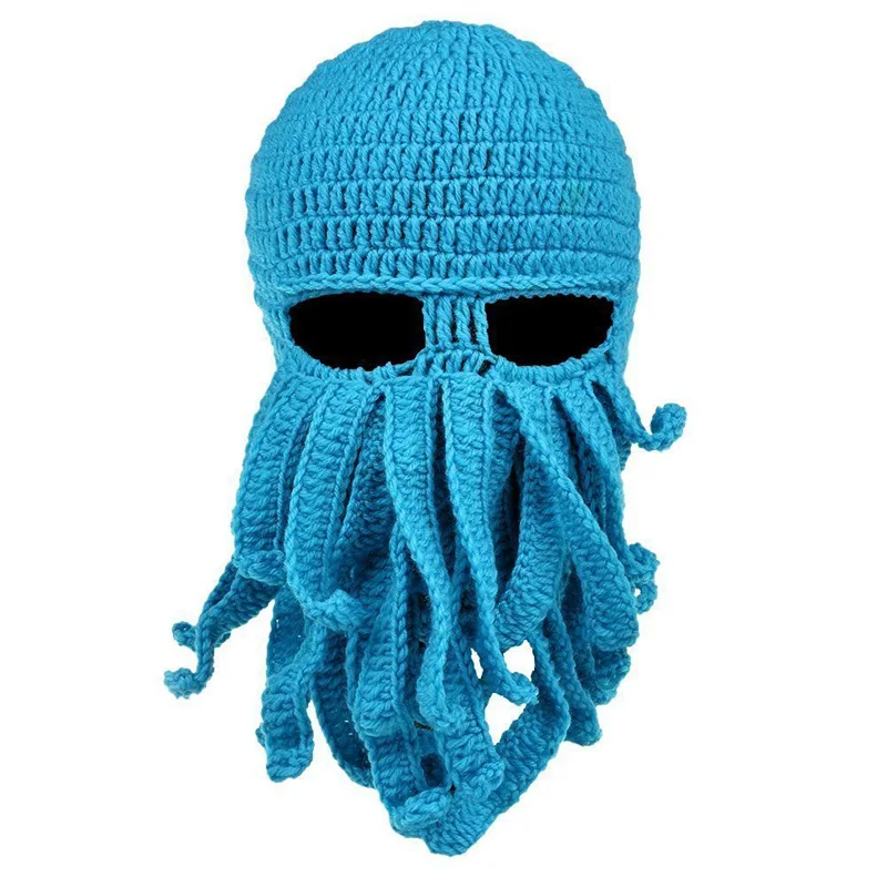 Men winter warm costume squid mask boys octopus beanie hat