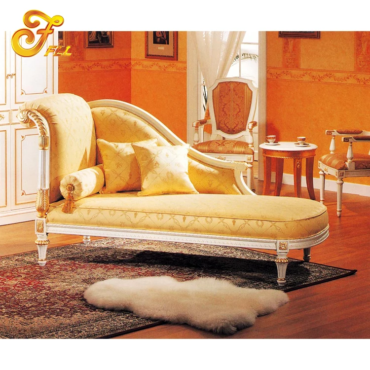 European Style Classic Velvet Chaise Longue