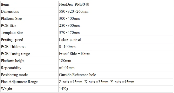 SMT Solder printer Silkscreen printing machine PM3040 single double-sided