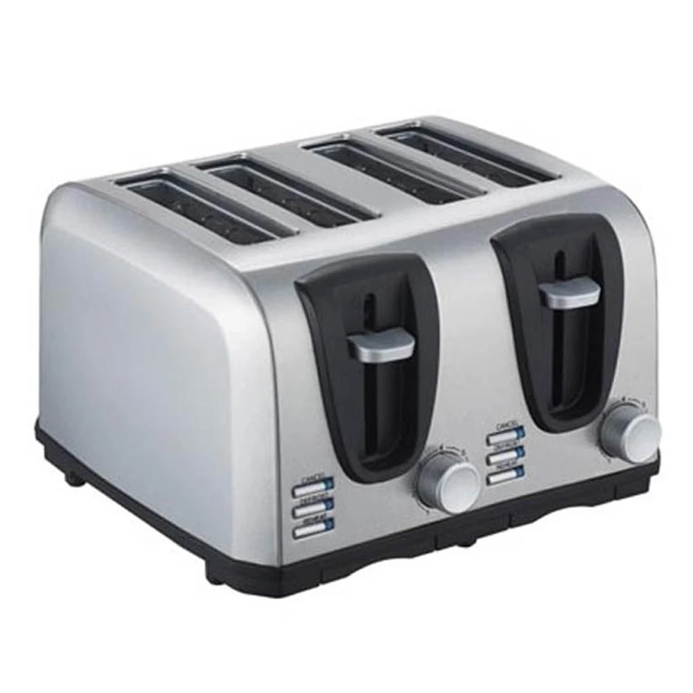 4 Slice Toaster with cover and stainless steel body