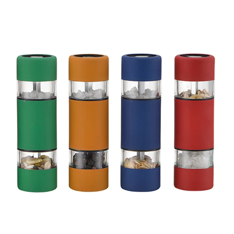 color custom 2 in 1 manual salt and pepper grinders ceramic