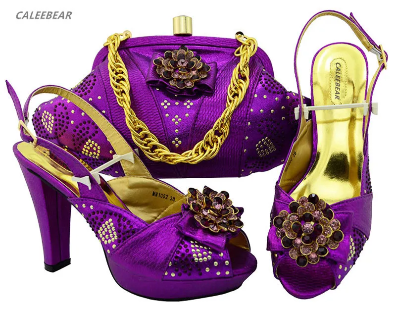 
In Champagne 2018 women shoes African shoes and bags to match women ladies shoes guangzhou For Wedding 