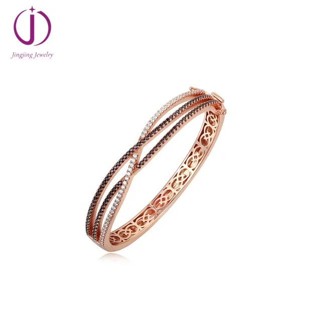 ready to ship indian bangles sex bangle cz stone bracelet women rose gold bangle