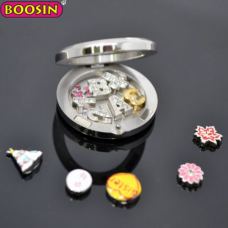 30mm Stainless Steel Custom Charms Silver Locket For Your Phone/Laptop/Notebook Decoration