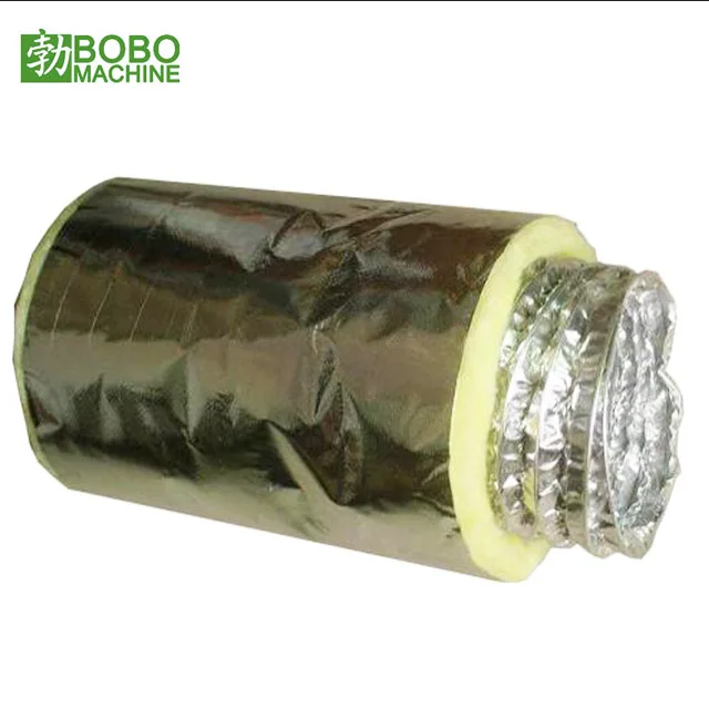 HVAC Fire Resistant Pre Insulated Pvc Flexible Aluminum Duct Making Forming Machine for Air Conditioning Ventilation