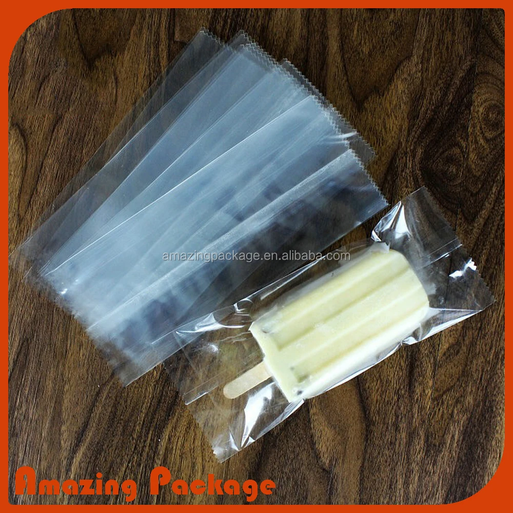 Ready to Ship Popsicle Bags Ice Pops clear Plastic Wrapper Wrappers