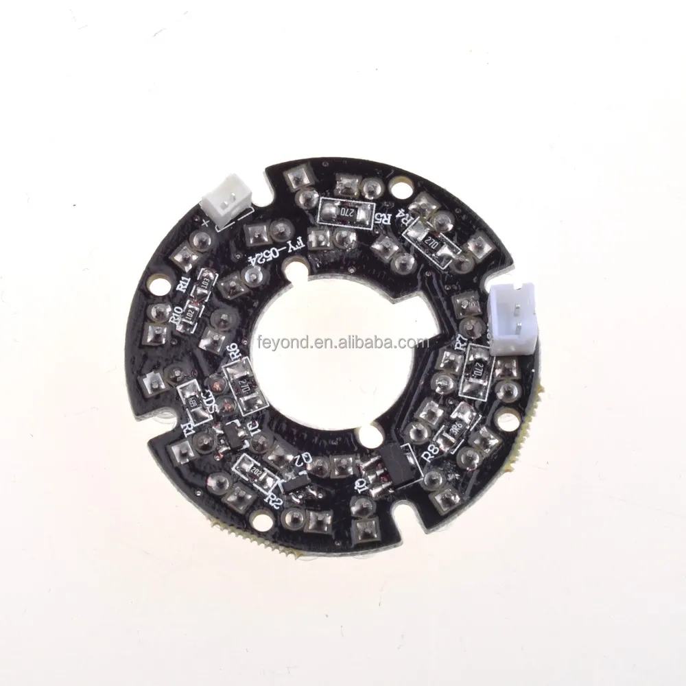 850nm 24 LEDS 5mm Infrared IR Led Board For CCTV Camera 90 Degree Bulb FY-0524