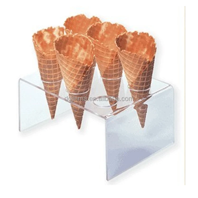 Wholesale Table Top Clear Acrylic Ice Cream Cone Holder