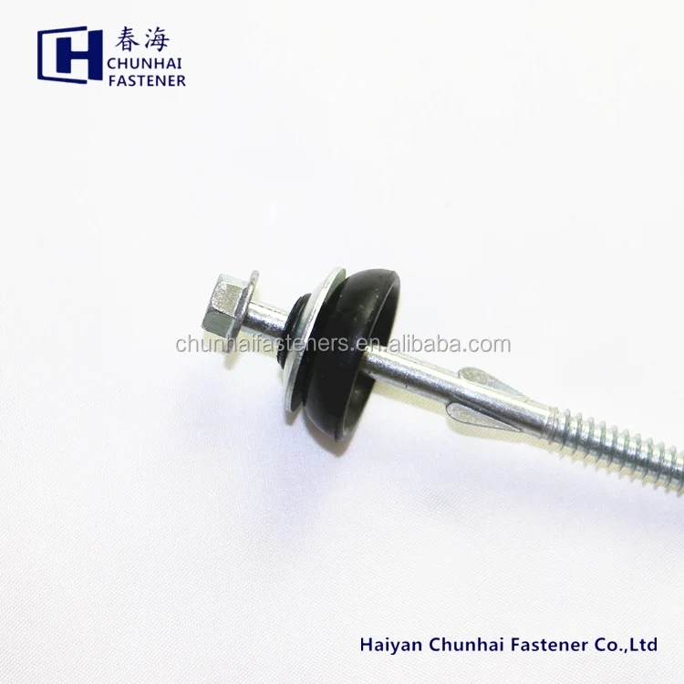 
Recessed hex flange Head Self Drilling Screw with Wing on Shank BSD Thread 3# Point BAZ Rubber Washer Fibre Cement Board screw 