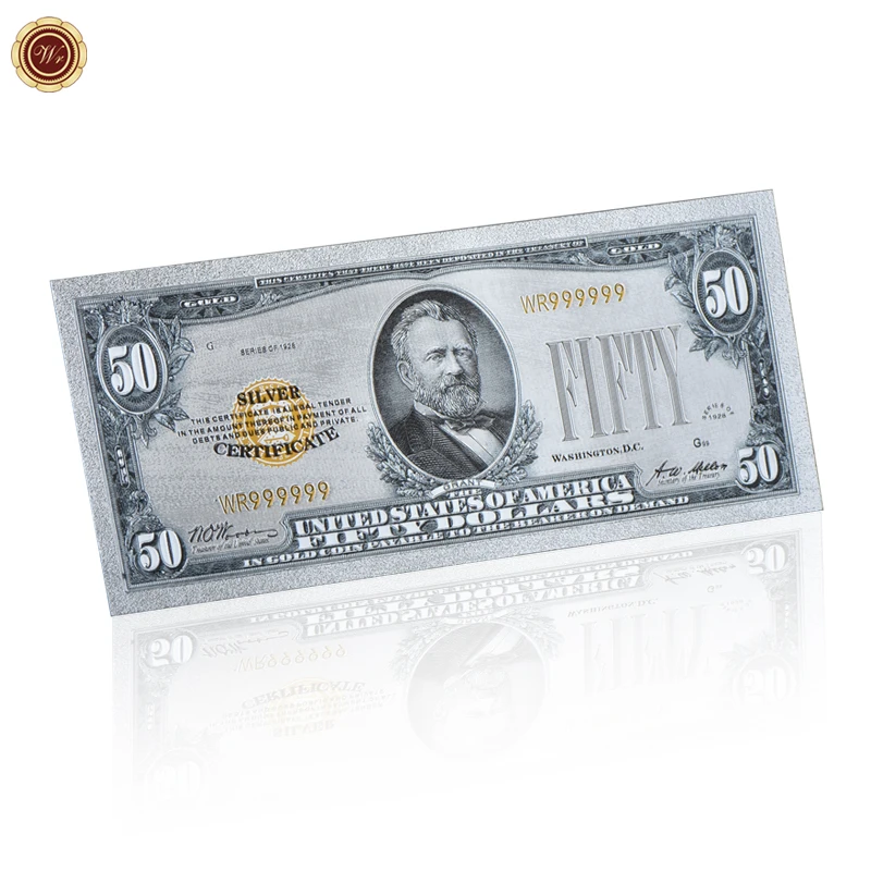 Amazon Hot Sale US Dollar Banknote 1928 Money 50 Dollar Gold Foil US Dollar Banknote For Collection