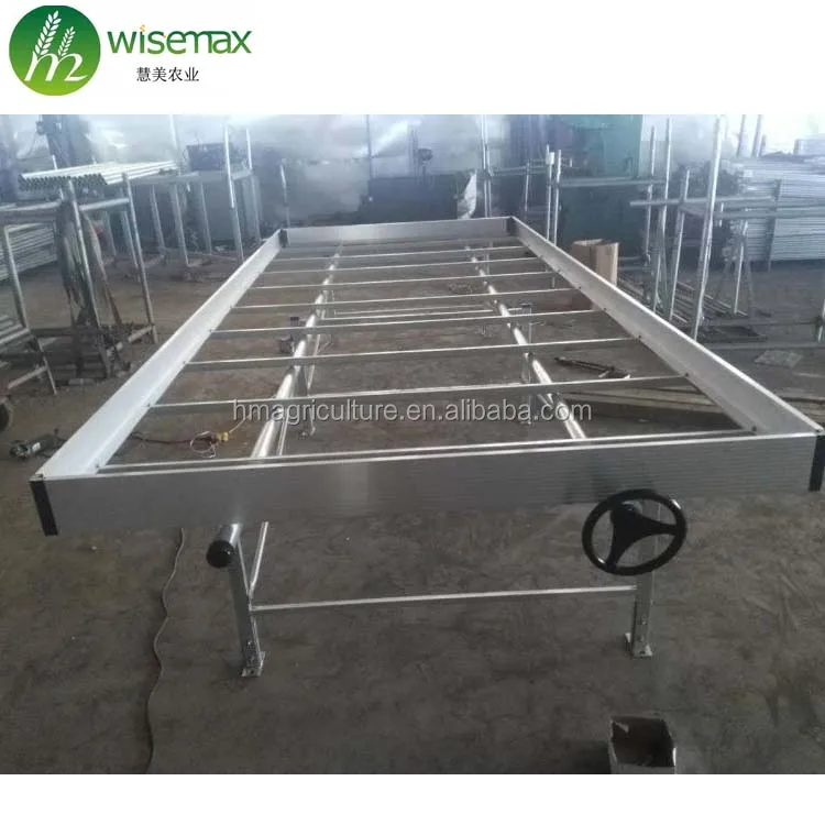 Rolling bench trays Greenhouse Ebb and Flow bench