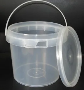 clear plastic packaging round buckets with lids